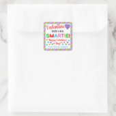 あなたはパーソナライズされたは実在Smartie Valentineの日 スクエアシール (バッグ)