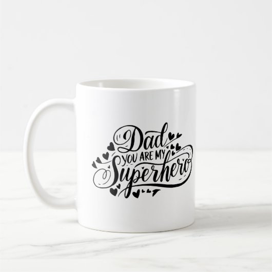 あなたはパーソナライズされたマイヒーローパパマグカップ コーヒーマグカップ (左)