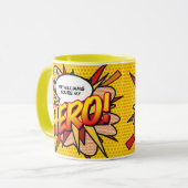 あなたはパーソナライズされた私のヒーロー漫画ブックアポップ・アートのート マグカップ (正面左)