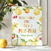 あなたはパーティーの洋ナシに近いフルーツの誕生日を作る ポスター