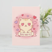 あなたはパーフェクト！ バレンタインデーの愛らしい猫 シーズンカード (スタンド正面)