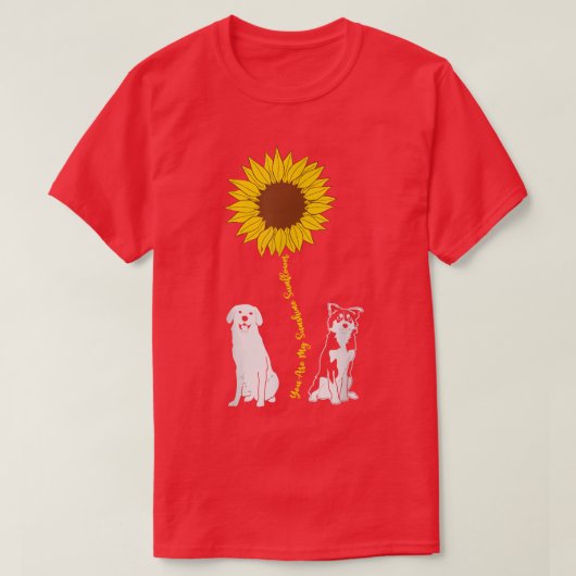 あなたはヒマワリ私の日照可愛いパグ犬のオーナー Tシャツ (デザイン正面)