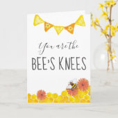 あなたはビーの膝の水の色 カード (黄色い花)