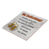 あなたはビールを下げなければ勧誘をしない タイル (側面)