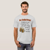 あなたはビールを下げなければ勧誘をしない Tシャツ (正面フル)