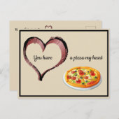 あなたはピザを持っている私のハートバレンタイン ポストカード (正面/裏面)