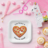 あなたはピザを盗んだ私のハートピザ愛紙プレート ペーパープレート (パーティー)