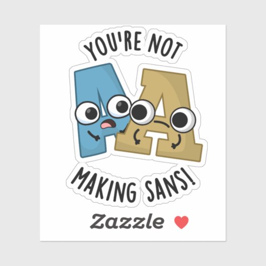 あなたはフォントの打撃を受おもしろいけない シール (シート)