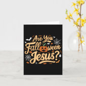 あなたはフォールウィーンのイエス様なのか、神聖なハロウィンのマシュー・ビ カード (黄色い花)