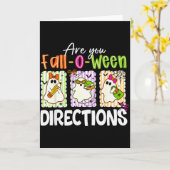 あなたはフォール・オ・ウィーンの方向の可愛い幽霊の先生ですか カード (黄色い花)