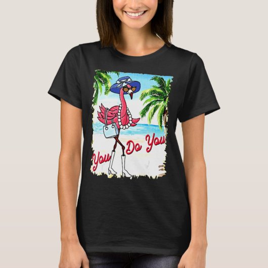 あなたはフラミンゴの夏休み Tシャツ (正面)