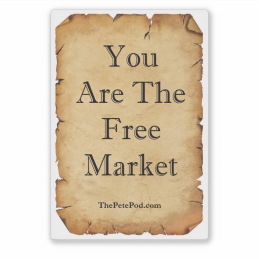 あなたはフリーマーケットシールである シール (正面)