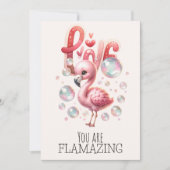 あなたはフレイムエイジングキッズバレンタインズキュートフラミンゴ シーズンカード (正面)