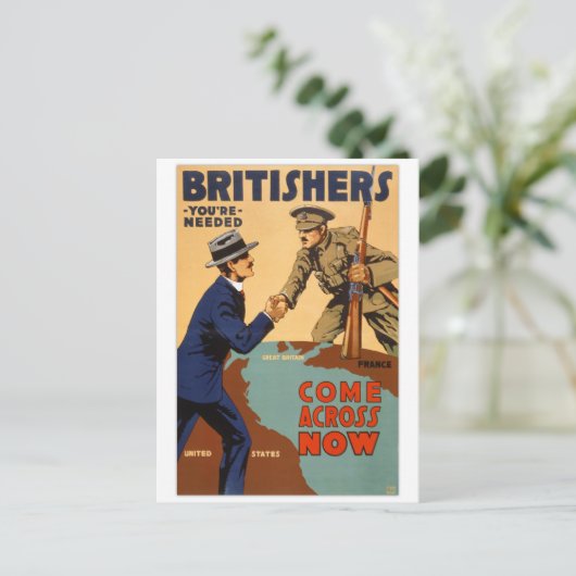 あなたはブライザーはヴィンテージポスターを必要とした ポストカード (スタンド正面)