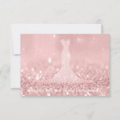 あなたはブライズメイドの輝き 赤い豆のダイヤモンドのドレス 招待状 (正面)