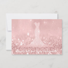 あなたはブライズメイド グリッター 赤い豆 ダイヤモンドドレス 招待状