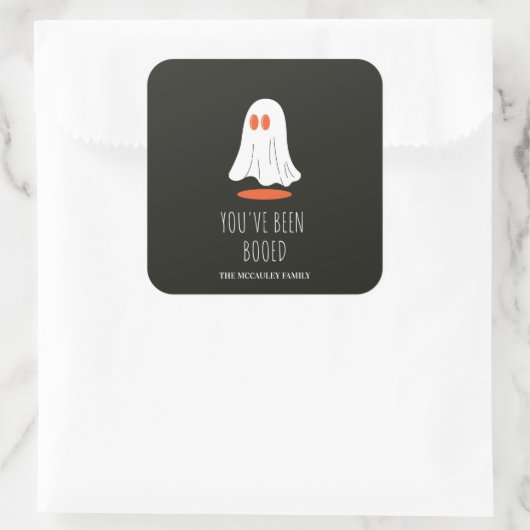あなたはブーイング名前をカスタムするファミリーのハロウィーンを持っている スクエアシール (バッグ)