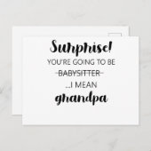 あなたはベビーシッターのおじいちゃんになる驚き ポストカード (正面/裏面)