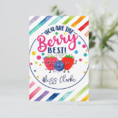 あなたはベリー最高の先生ギフトカードホルダー 招待状 (スタンド正面)