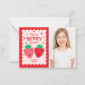 あなたはベリー スウィート キッズ クラスルーム バレンタイン フォト ノートカード (正面)