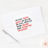 あなたはベーコンを嫌うべきほど憎むか ラウンドシール (封筒)