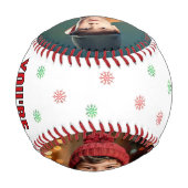 あなたはホーム走メリークリスマス名2枚の写真 野球ボール (裏面)