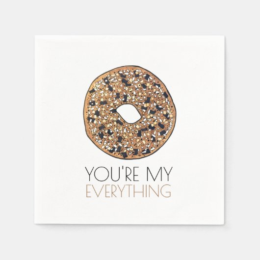 あなたはマイオールバゲルブレックファーストフードラブ スタンダードカクテルナプキン (正面)