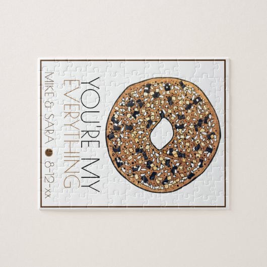 あなたはマイオールベーグルグルメ結婚式の引き出物 ジグソーパズル (横)