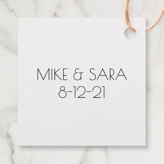 あなたはマイオールベーグルグルメ結婚式の引き出物 フェイバータグ (裏面)