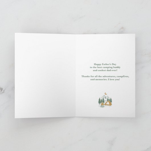 あなたはマイキャンプパパおもしろい父の日用カード 招待状 (内部)