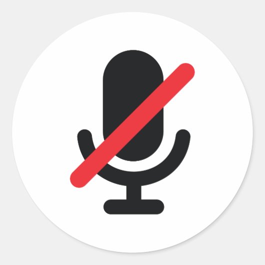 あなたはマイクをミュート。 ラウンドシール (正面)