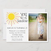 あなたはマイサンシャイン誕生日招待状w写真 招待状 (正面)