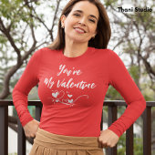 あなたはマイバレンタインハートモダンタイポグラフィ Tシャツ
