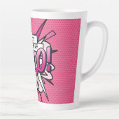 あなたはマイヒーローおもしろいレトロ漫画ブックアーポップ・アートのト カフェラテマグ (右)