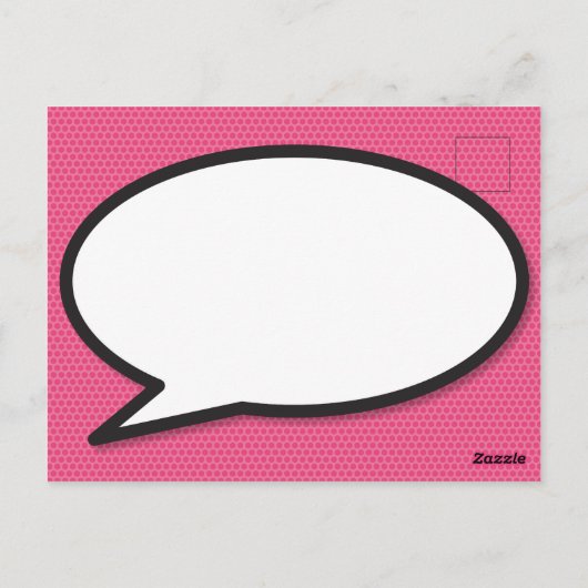 あなたはマイヒーローおもしろいレトロ漫画ブックアーポップ・アートのト ポストカード (裏面)