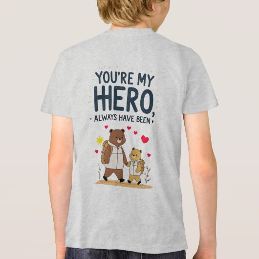 あなたはマイヒーロー引用文Tシャツ トライブレンドTシャツ (裏面)