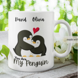 あなたはマイペンギン – 名前をカスタムするカップル コーヒーマグカップ