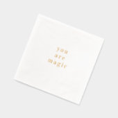 あなたはマジカル Gold Foil 引用符 箔ナプキン (左)