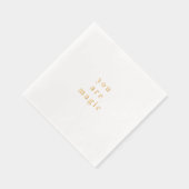 あなたはマジカル Gold Foil 引用符 箔ナプキン (右)