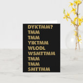 あなたはマフィンマンを知っていますか_ Dyktmm_ 面白い懐かしい カード (黄色い花)