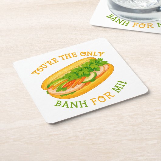 あなたはミにとって唯一のバン！ スクエアペーパーコースター (アングル)