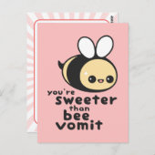 あなたはミツバチの嘔吐物より甘い ポストカード (正面/裏面)