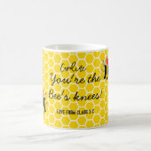 あなたはミツバチひざ黄色のビーズコーヒー コーヒーマグカップ (中央)
