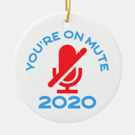 あなたはミュートでおもしろい、自宅から作業 セラミックオーナメント