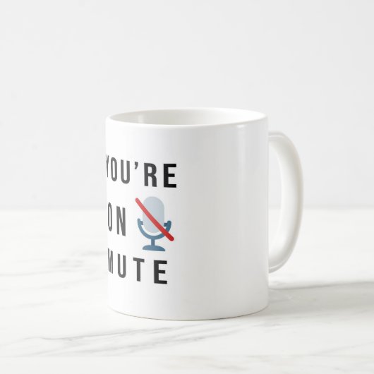 「あなたはミュート中」おもしろい引用文マグ コーヒーマグカップ (正面右)