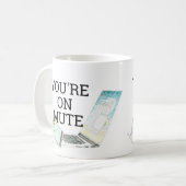 あなたはミュート水色の電話コンピュータ コーヒーマグカップ (正面左)