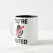 あなたはミュート、あなたはミュート ツートーンマグカップ (正面左)