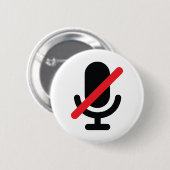 あなたはミュート。ボタン. 缶バッジ (正面&裏面)