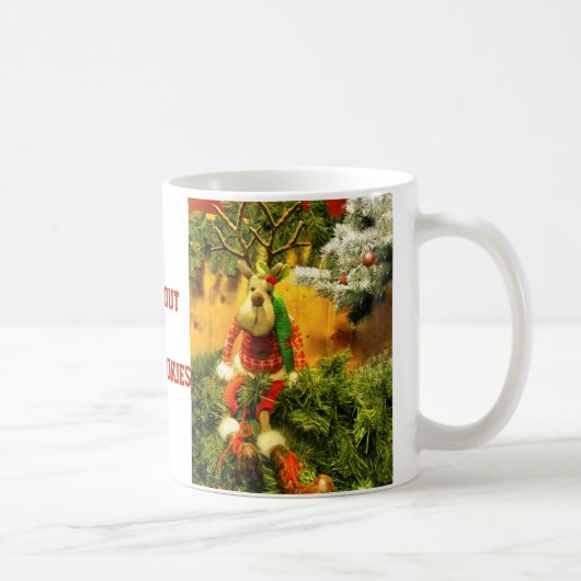 あなたはミルク及びクッキーのトナカイのマグから コーヒーマグカップ (右)