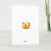 あなたはメイン絞りかわいいレモンのバレンタインデー カード (裏面)